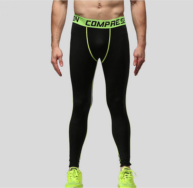 YG1006-2 Mens Compression Tights Pants Elastic Fitness Basketball Leggings